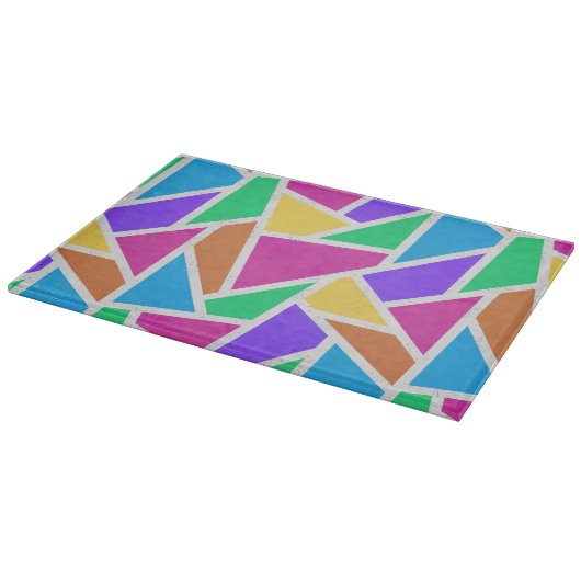 Helle Regenbogenfarben Mosaik Schneidebrett (Ecke)