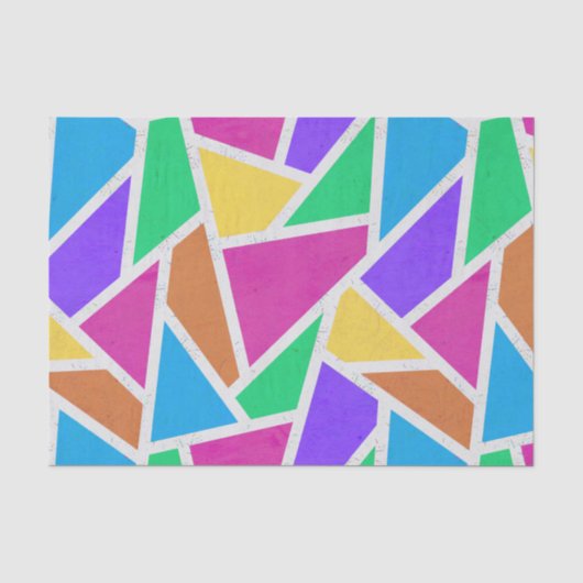Helle Regenbogenfarben Mosaik Seidenpapier (Vorderseite)