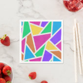 Helle Regenbogenfarben Mosaik Serviette (Beispiel)