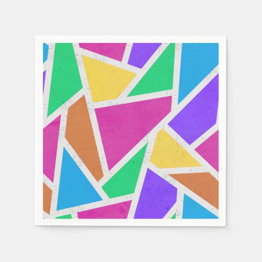 Helle Regenbogenfarben Mosaik Serviette (Vorderseite)