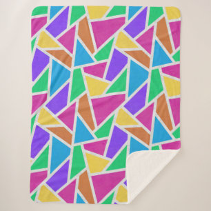 Helle Regenbogenfarben Mosaik Sherpadecke