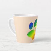 Helle Regenbogenfarben Tierpflaster Druck Milchtasse (Linke Ecke)