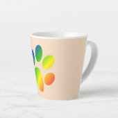 Helle Regenbogenfarben Tierpflaster Druck Milchtasse (Rechte Ecke)