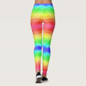 Helle regenbogenfarbene Leggings mit einer wellige (Rückseite)