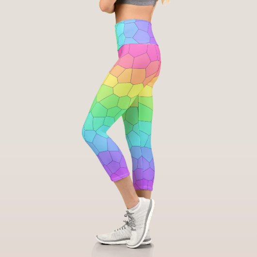 Helle Regenbogenskala Capri Leggings (Links)