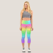 Helle Regenbogenskala Capri Leggings (Vorderseite)