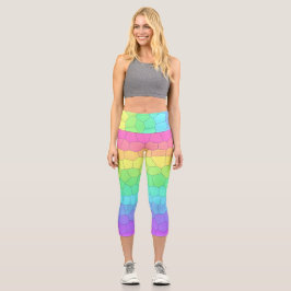 Helle Regenbogenskala Capri Leggings