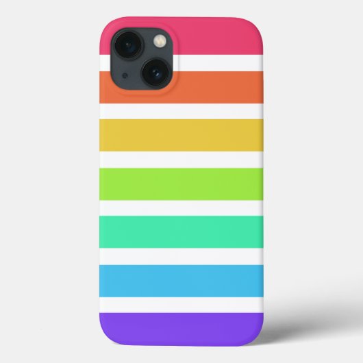 Helle Regenbogenstreifen Case-Mate iPhone Gehäuse Hülle (Rückseite)