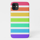 Helle Regenbogenstreifen Case-Mate iPhone Hülle (Rückseite)