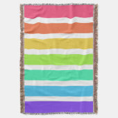 Helle Regenbogenstreifen Decke (Vorderseite Vertikal)
