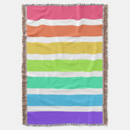 Helle Regenbogenstreifen Decke