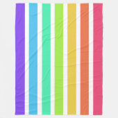 Helle Regenbogenstreifen Fleecedecke (Vorderseite)