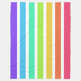 Helle Regenbogenstreifen Fleecedecke