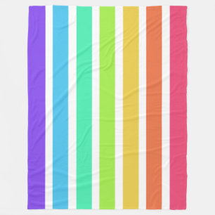 Helle Regenbogenstreifen Fleecedecke