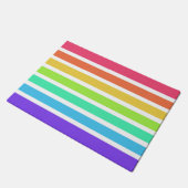 Helle Regenbogenstreifen Fußmatte (Schrägansicht)