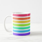 Helle Regenbogenstreifen Kaffeetasse (Links)