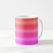 Helle Regenbogenstreifen Kaffeetasse (VorderseiteRechts)
