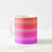 Helle Regenbogenstreifen Kaffeetasse (Vorderseite Links)