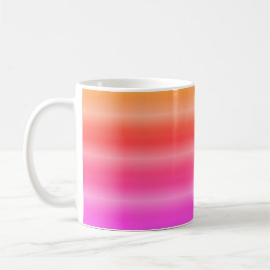 Helle Regenbogenstreifen Kaffeetasse (Links)