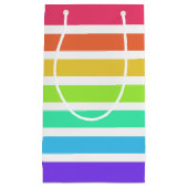 Helle Regenbogenstreifen Kleine Geschenktüte (Vorderseite)