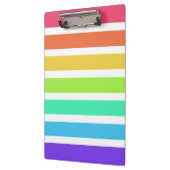 Helle Regenbogenstreifen Klemmbrett (Links)