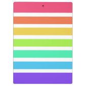 Helle Regenbogenstreifen Klemmbrett (Rückseite)