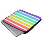 Helle Regenbogenstreifen Laptopschutzhülle (Vorne Knopf)