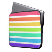 Helle Regenbogenstreifen Laptopschutzhülle (Vorderseite Links)