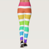 Helle Regenbogenstreifen Leggings (Rückseite)