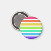 Helle Regenbogenstreifen Magnet (Vorderseite/Rückseite)