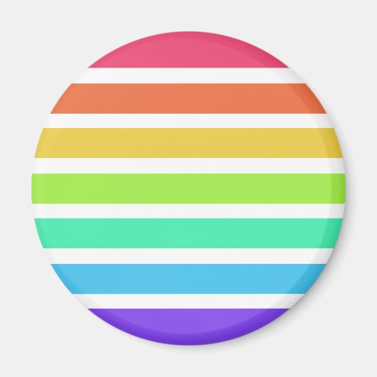 Helle Regenbogenstreifen Magnet (Vorne)