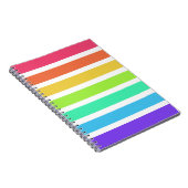 Helle Regenbogenstreifen Notizblock (Rechte Seite)