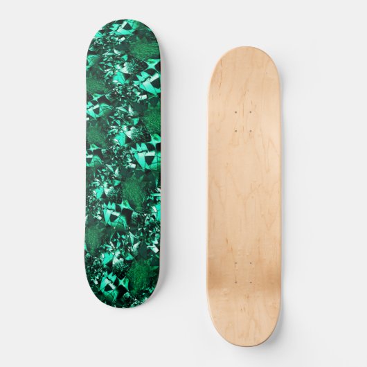Helle, reliefartige Grüntöne Skateboard (Vorderseite)