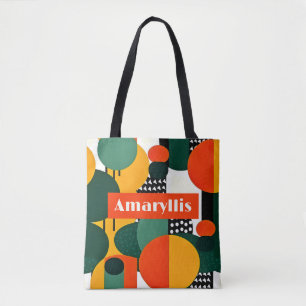 Helle Retro-Abstrakte Kreise Tasche