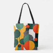 Helle Retro-Abstrakte Kreise Tasche (Rückseite)
