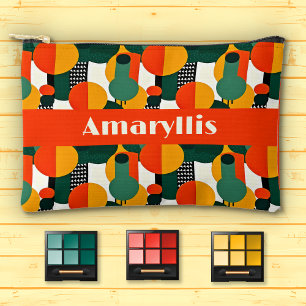 Helle Retro Abstrakte Kreise Zubehörtasche
