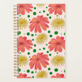 Helle Retro-Blumen-Nahtlos-Muster Planer (Vorderseite)