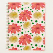 Helle Retro-Blumen-Nahtlos-Muster Planer (Vorderseite)