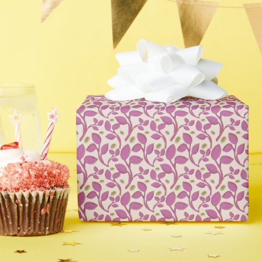 Helle Retro-Blumen-Nahtloses Muster Einwickelpapi Geschenkpapier (Geburtstagsparty)