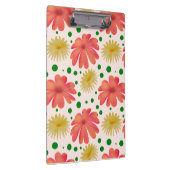 Helle Retro-Blumen-Nahtloses Muster Klemmbrett (Rechts)