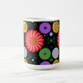 Helle Retro-Blumenmuster Farbige Volkskunst Kaffeetasse (Mittel)