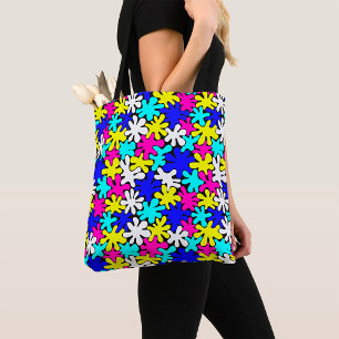 Helle Retro-Farbspritzer-Muster Tasche