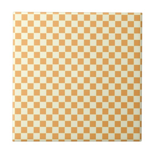 Helle Retro-Schachbrettmuster Fliese (Vorderseite)
