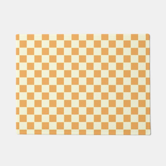 Helle Retro-Schachbrettmuster Fußmatte (Vorderseite)