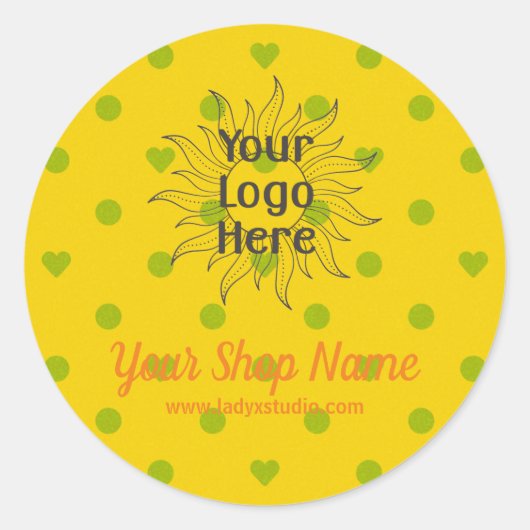 Helle Retro Sommerdosen Rundkleber Runder Aufkleber (Vorderseite)