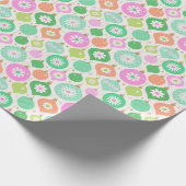 Helle Retro Weihnachtsschmuck Geschenkpapier (Ecke)