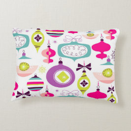 Helle Retro Weihnachtsverzierungen Dekokissen