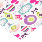 Helle Retro Weihnachtsverzierungen Kurzer Tischläufer (Ecke)