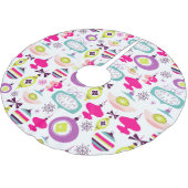 Helle Retro Weihnachtsverzierungen Polyester Weihnachtsbaumdecke (Schrägansicht)