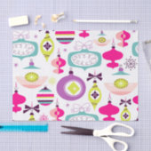 Helle Retro Weihnachtsverzierungen Seidenpapier (Handwerk)